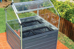 Palram-Canopia Plant Inn 4' x 4' Raised Garden Bed - Black/Clear-HG3320-Garage Giant 