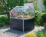 Palram-Canopia Plant Inn 4' x 4' Raised Garden Bed - Black/Clear-HG3320-Garage Giant 