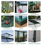 Palram-Canopia Prestige 8' x 8' Greenhouse - Green/Clear-HG7308C-Garage Giant 