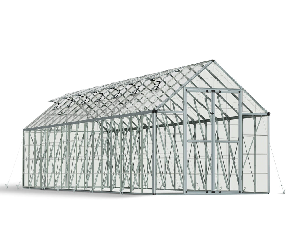 Palram-Canopia Snap & Grow 8' x 32' Greenhouse - Silver-HG8032-Garage Giant