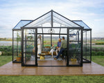 Palram-Canopia Triomphe Chalet 12' x 15' Greenhouse - Black-HG5500-Garage Giant 