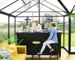 Palram-Canopia Triomphe Chalet 12' x 15' Greenhouse - Black-HG5500-Garage Giant 