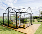 Palram-Canopia Triomphe Chalet 12' x 15' Greenhouse - Black-HG5500-Garage Giant 