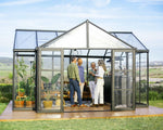 Palram-Canopia Triomphe Chalet 12' x 15' Greenhouse - Black-HG5500-Garage Giant 