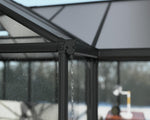 Palram-Canopia Triomphe Chalet 12' x 15' Greenhouse - Black-HG5500-Garage Giant 