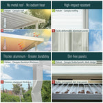 Palram-Canopia Feria 10' x 24' Patio Cover (Grey / Clear)-HG9424-Garage Giant 