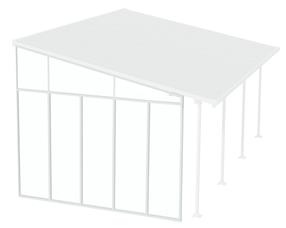 Palram-Canopia Feria 13' Patio Cover Sidewall Kit - White-HG9205-Garage Giant