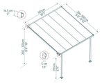 Palram-Canopia Feria 10' x 10' Patio Cover (White)-HG9310-Garage Giant 