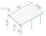 Palram-Canopia Feria 10' x 18' Patio Cover - White/White-HG9318-Garage Giant 