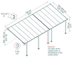 Palram-Canopia Feria 10' x 24' Patio Cover (Grey / Clear)-HG9424-Garage Giant 