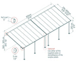 Palram-Canopia Feria 10' x 28' Patio Cover (Grey / Clear)-HG9428-Garage Giant 