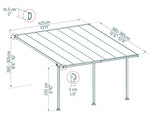 Palram-Canopia Feria 13' x 14' Patio Cover (White)-HG9214-Garage Giant 