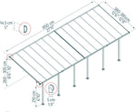 Palram-Canopia Feria 13' x 28' Patio Cover (White)-HG9228-Garage Giant 