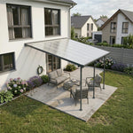 Palram-Canopia Feria 10' x 14' Patio Cover (Grey / Clear)-HG9414-Garage Giant 