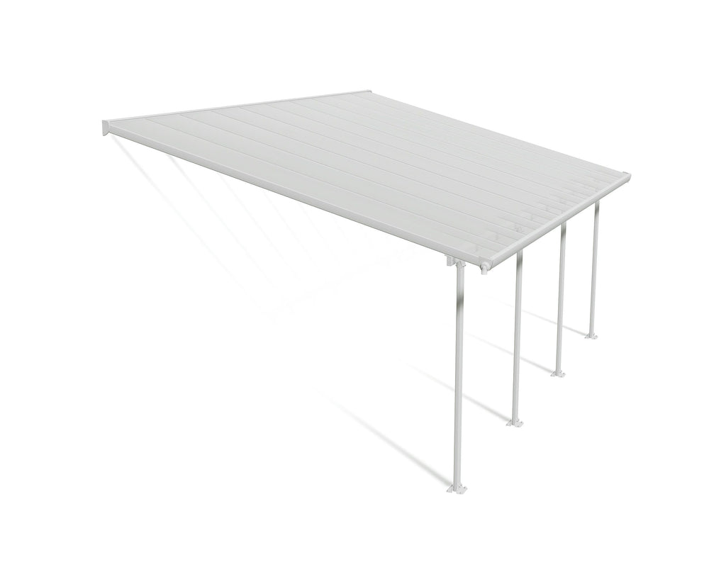 Palram-Canopia Feria Attached 13' x 20' Metal Carport-HG9140-Garage Giant