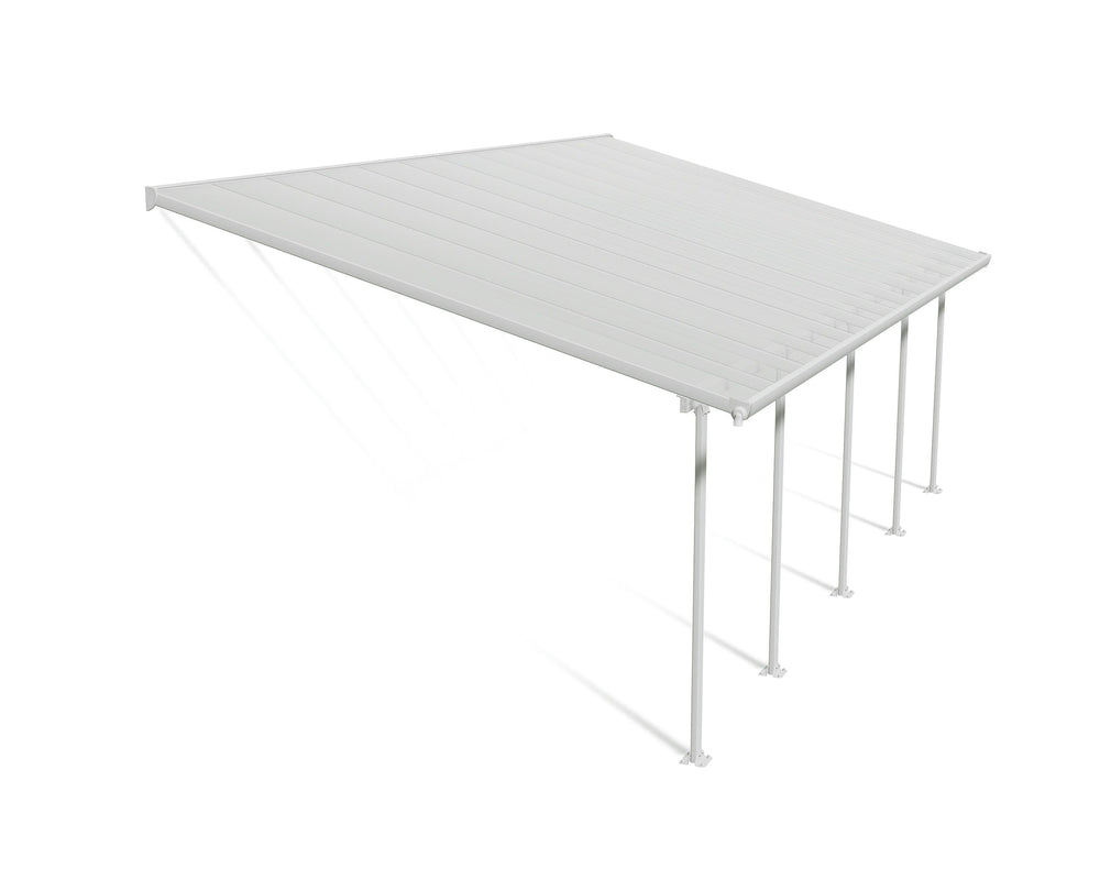 Palram-Canopia Feria Attached 13' x 26' Metal Carport-HG9141-Garage Giant