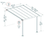 Palram-Canopia Olympia 10' X 10' Patio Cover (White)-HG8810W-Garage Giant 