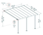 Palram-Canopia Olympia 10' X 14' Patio Cover (Grey / Bronze)-HG8814-Garage Giant 