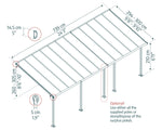 Palram-Canopia Olympia 10' X 24' Patio Cover (White)-HG8824W-Garage Giant 
