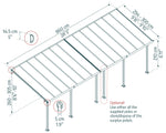 Palram-Canopia Olympia 10' X 28' Patio Cover (White)-HG8828W-Garage Giant 