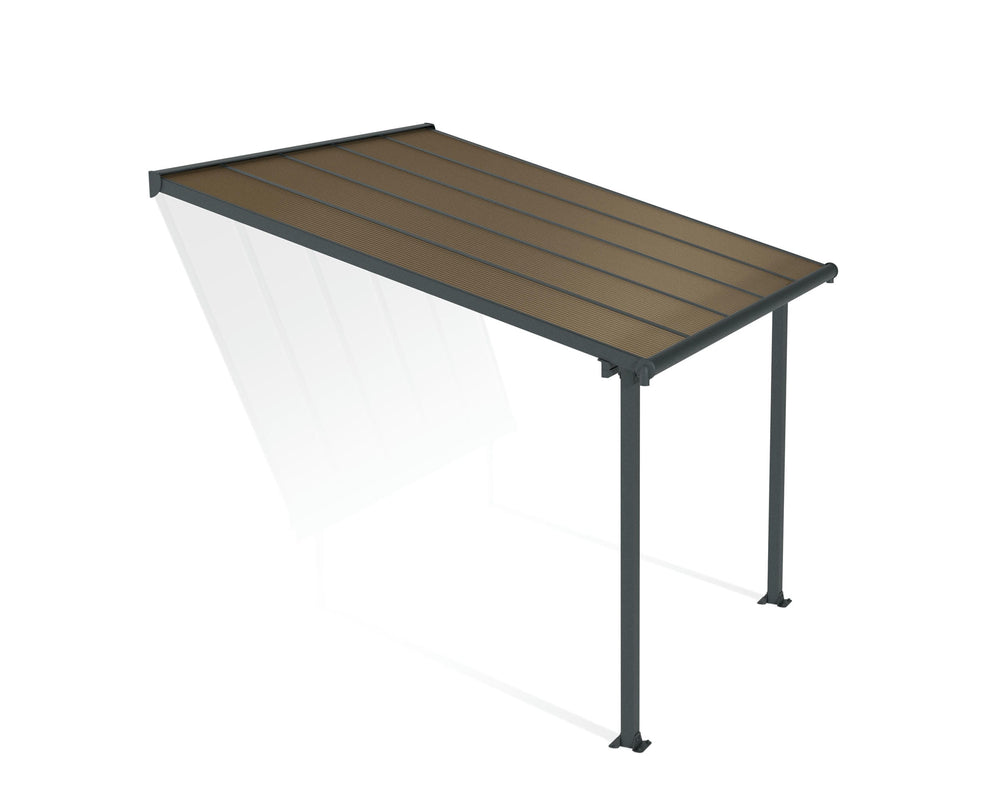 Palram-Canopia Olympia 10' X 10' Patio Cover (Grey / Bronze)-HG8810-Garage Giant