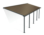 Palram-Canopia Olympia 10' X 28' Patio Cover (Grey / Bronze)-HG8828-Garage Giant 