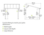 Palram-Canopia Olympia 10' X 24' Patio Cover (White)-HG8824W-Garage Giant 