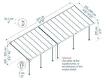 Palram-Canopia Sierra 10' x 32' Patio Cover - Gray/Gray-HG9083-Garage Giant 