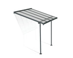 Palram-Canopia Sierra 7.5' x 7.5' Patio Cover - Gray/Diffused Clear-HG9086-Garage Giant 