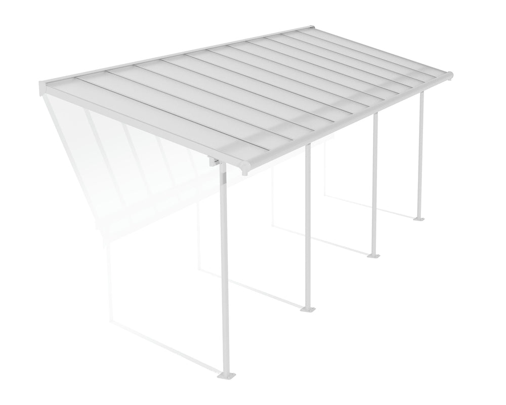 Palram-Canopia Sierra 7.5' x 22.5' Patio Cover - White/Diffused Clear-HG9085-Garage Giant