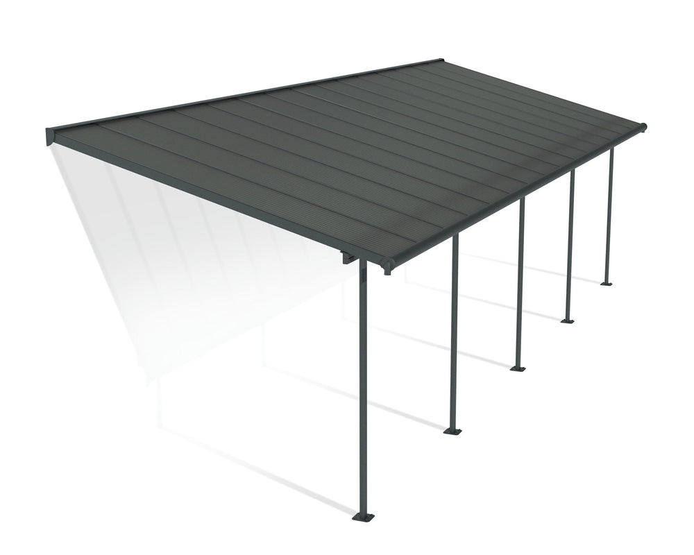Palram-Canopia Sierra 10' x 30' Patio Cover - Gray/Gray-HG9082-Garage Giant