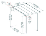 Palram-Canopia Sierra 7.5' X 7.5' Patio / Door Cover-HG9075-Garage Giant 