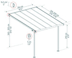 Palram-Canopia Sierra 10' x 10' Patio Cover - Gray/Gray-HG9076-Garage Giant 