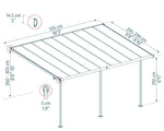Palram-Canopia Sierra 10' x 18' Patio Cover - Gray/Gray-HG9078-Garage Giant 