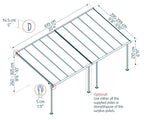 Palram-Canopia Sierra 10' x 20' Patio Cover - Gray/Gray-HG9079-Garage Giant 