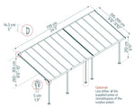 Palram-Canopia Sierra 10' x 24' Patio Cover - Gray/Gray-HG9080-Garage Giant 
