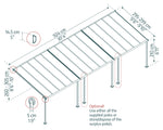 Palram-Canopia Sierra 10' x 30' Patio Cover - Gray/Gray-HG9082-Garage Giant 