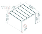 Palram-Canopia Stockholm 11' x 12' Patio Cover - Gray/Clear-HG9451-Garage Giant 