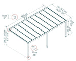 Palram-Canopia Stockholm 11' x 22' Patio Cover - Gray/Clear-HG9461-Garage Giant 