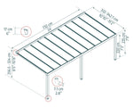 Palram-Canopia Stockholm 11' x 24' Patio Cover - Gray/Clear-HG9463-Garage Giant 