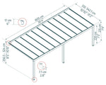 Palram-Canopia Stockholm 11' x 26' Patio Cover - Gray/Clear-HG9464-Garage Giant 