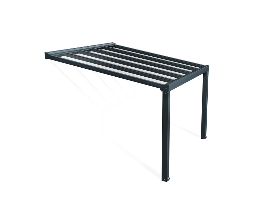 Palram-Canopia Stockholm 11' x 12' Patio Cover - Gray/Clear-HG9451-Garage Giant