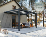 Palram-Canopia Stockholm 11' x 12' Patio Cover - Gray/Clear-HG9451-Garage Giant 