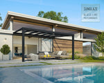 Palram-Canopia Stockholm 11' x 17' Patio Cover - Gray/Clear-HG9455-Garage Giant 