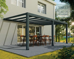 Palram-Canopia Stockholm 11' x 19' Patio Cover - Gray/Clear-HG9459-Garage Giant 