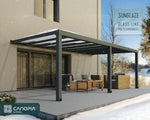 Palram-Canopia Stockholm 11' x 22' Patio Cover - Gray/Clear-HG9461-Garage Giant 