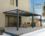 Palram-Canopia Stockholm 11' x 22' Patio Cover - Gray/Clear-HG9461-Garage Giant 