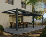 Palram-Canopia Stockholm 11' x 24' Patio Cover - Gray/Clear-HG9463-Garage Giant 
