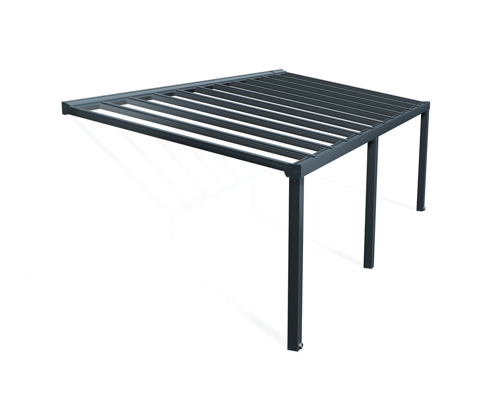 Palram-Canopia Stockholm 11' x 26' Patio Cover - Gray/Clear-HG9464-Garage Giant
