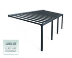 Palram-Canopia Stockholm 11' x 31' Patio Cover - Gray/Clear-HG9466-Garage Giant 